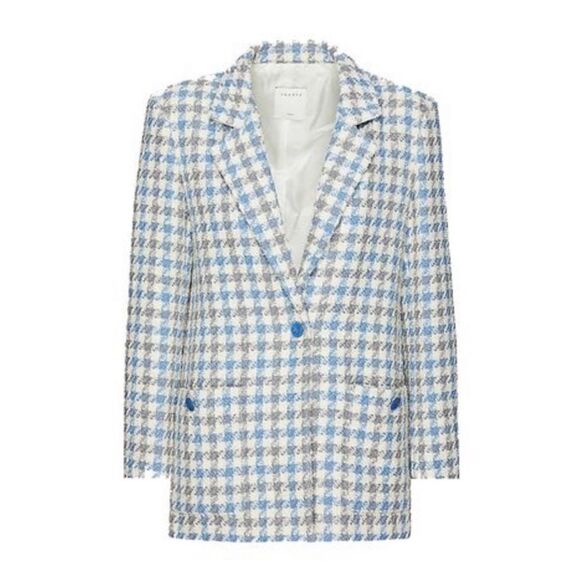 NEW $990  Sandro Caliana Houndstooth Tweed Jacket - Picture 4 of 16
